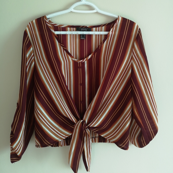 Large loose fit stripped shirt